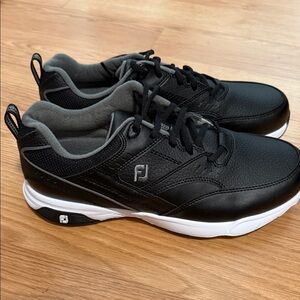 New FootJoy Golf Specialty Sneakers All Over Black Men's Size 9.5W Extra Wide #1